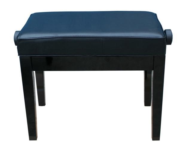 ספסל מתכוונן לפסנתר - שחור דמוי עור, MPB- 012EP