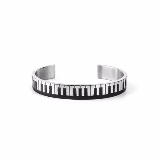 Fashion piano key black and white bracelet