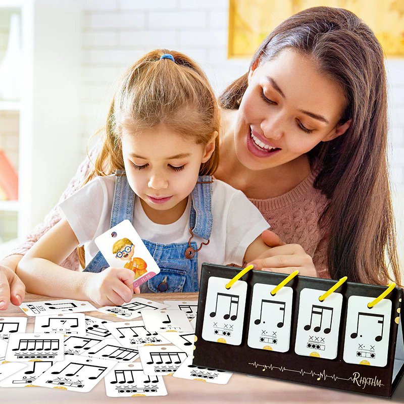 72 כרטיסיות לימוד תווים ומקצבים