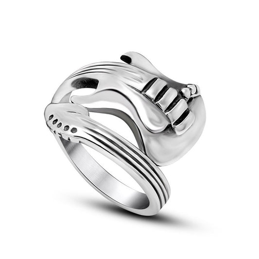 Rock Music Guitar Retro Male Alloy Ring