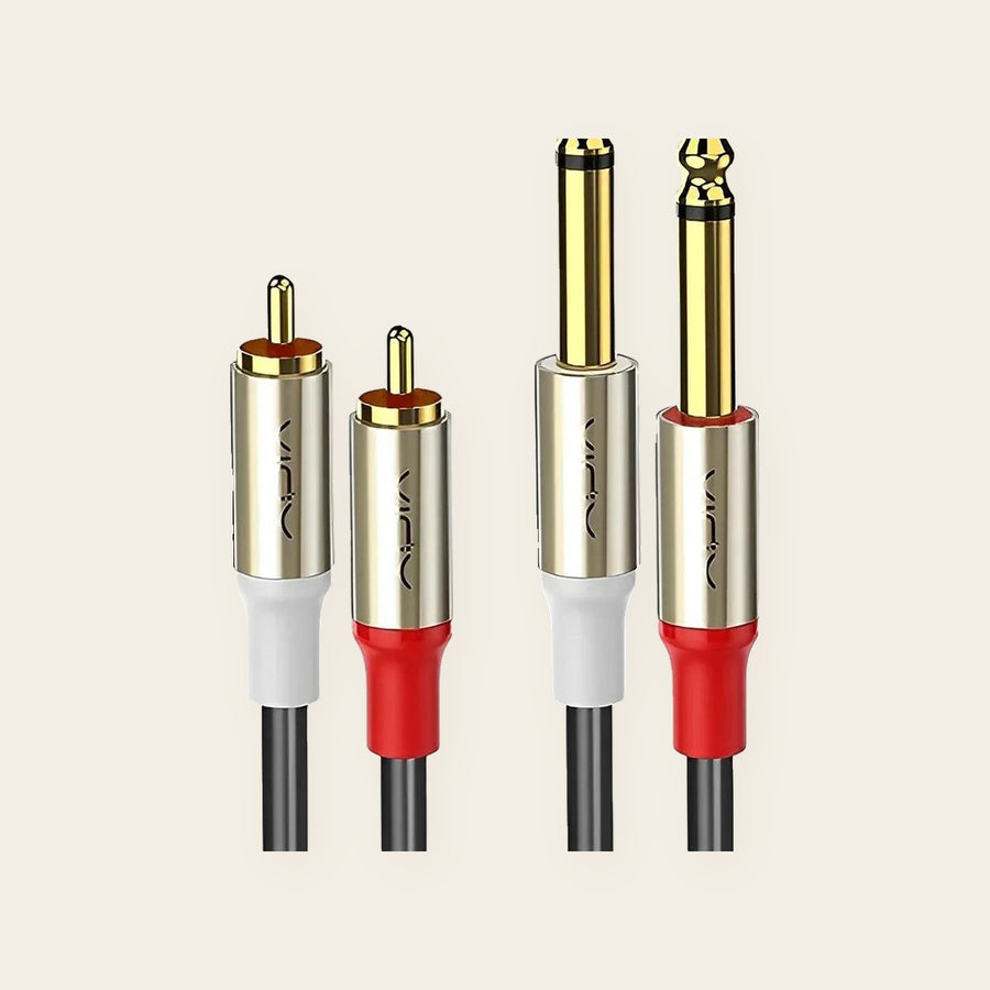 כבל 2RCA ל-2x6.3
