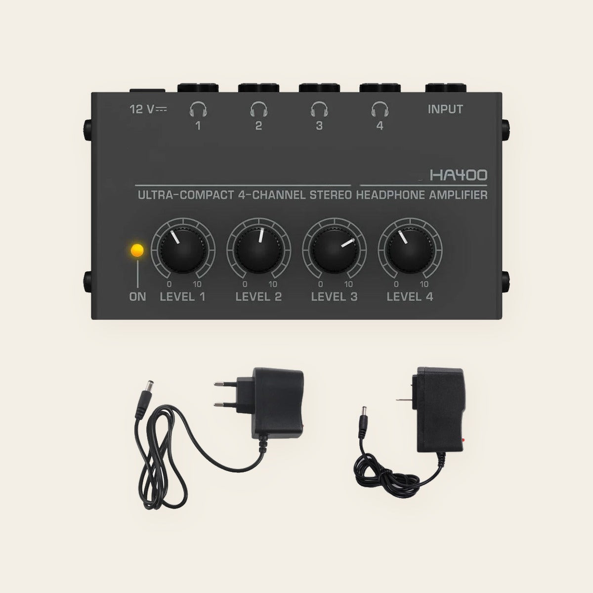 4-channel headphone amplifier and splitter
