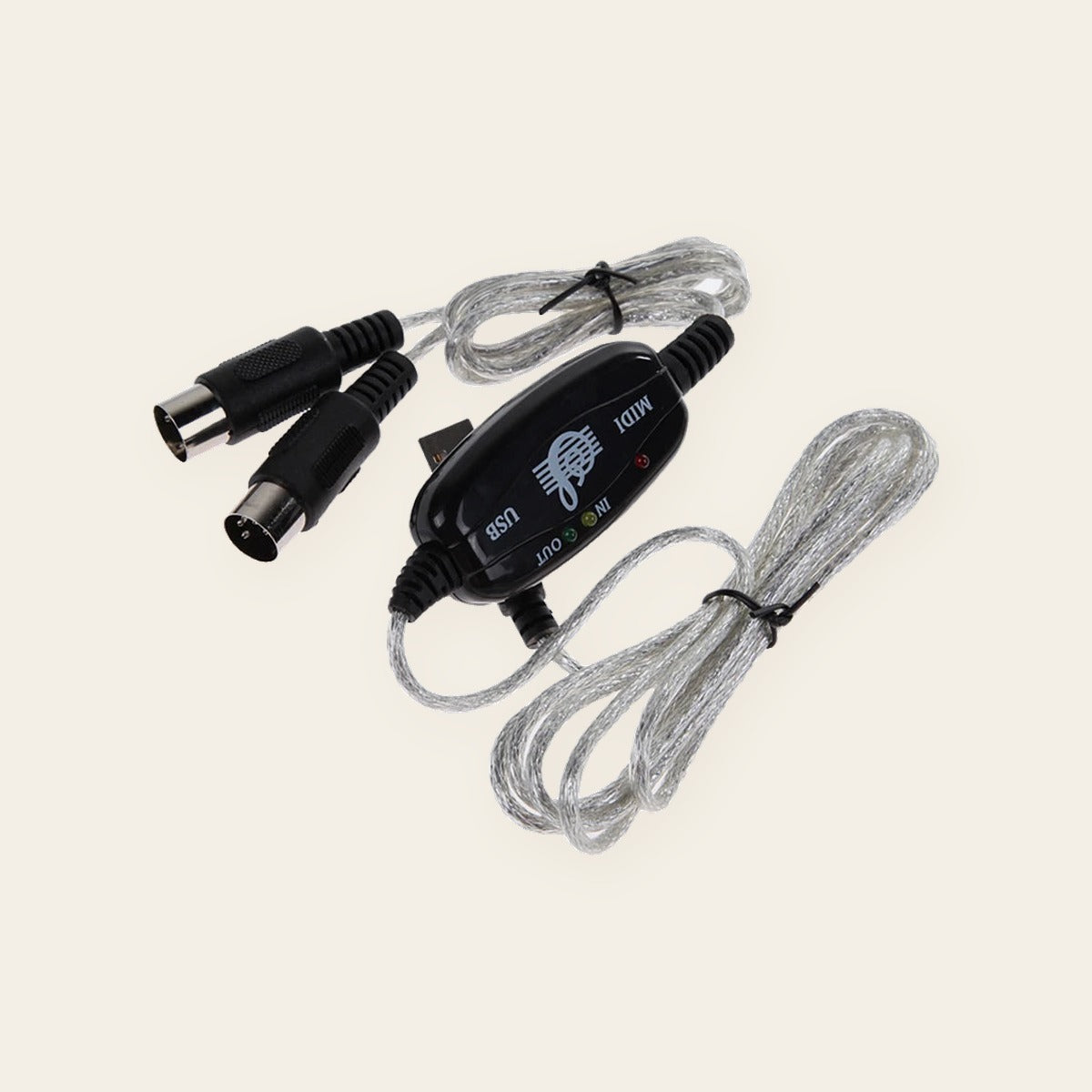 כבל USB-MIDI לחיבור פסנתר חשמלי למחשב