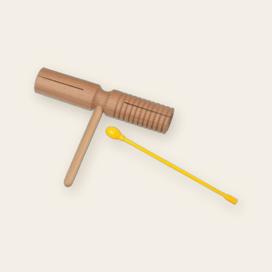 Double wooden cup with handle
