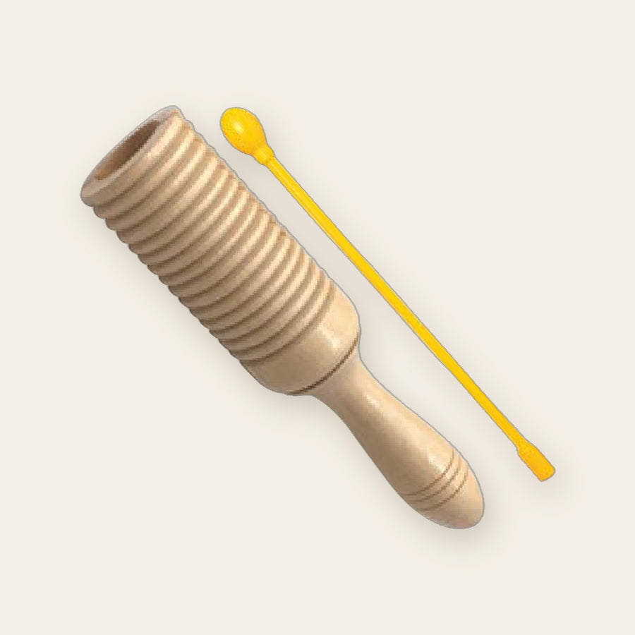 Ridged wooden cup