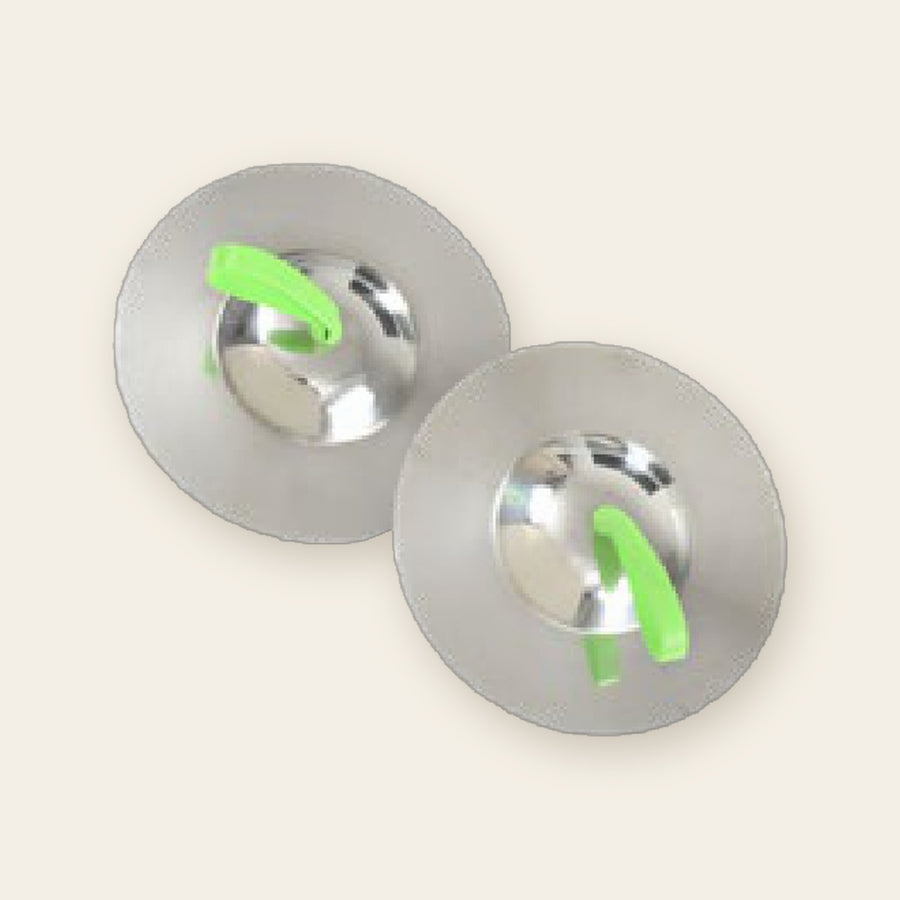 Pair of stainless steel cymbals