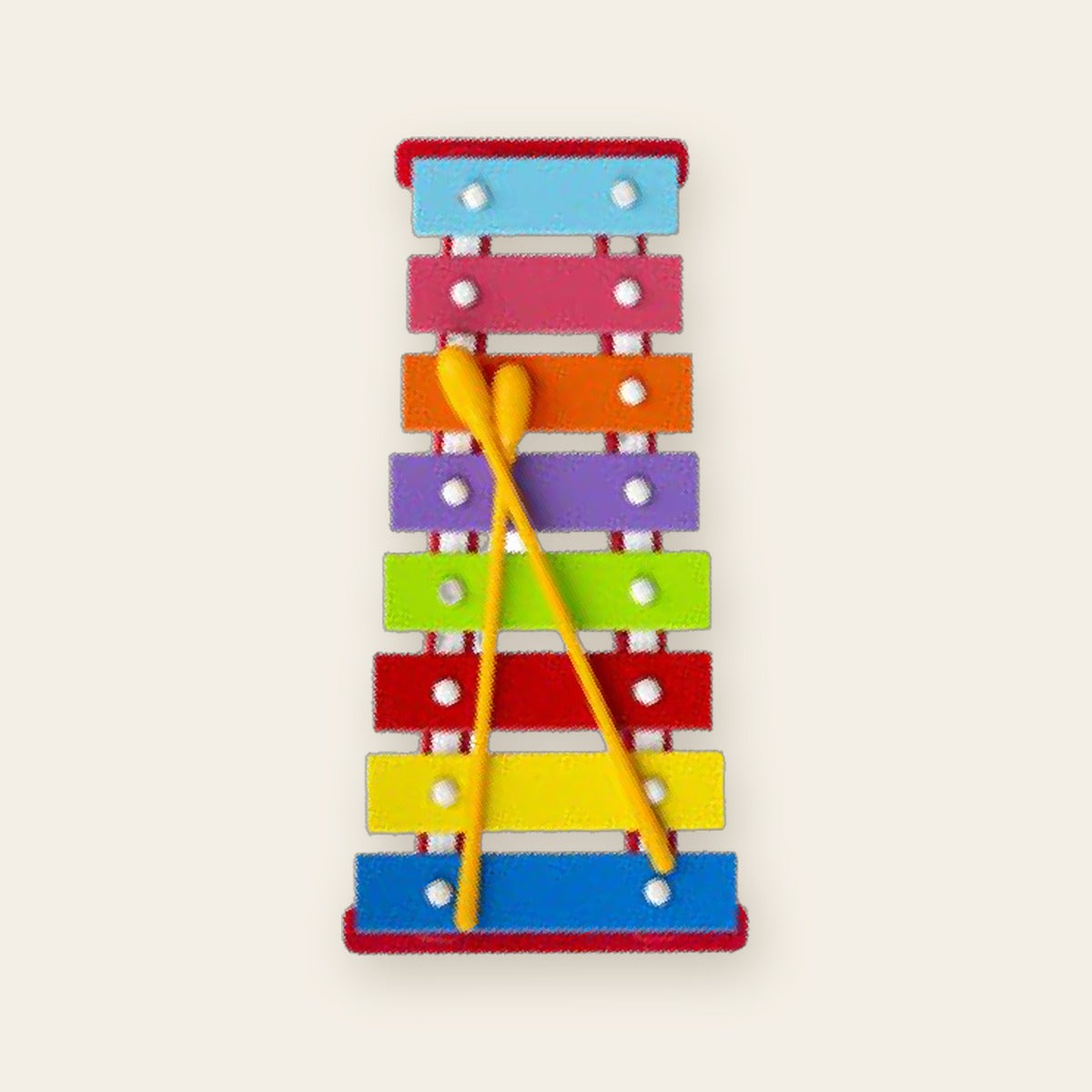 Colorful 8-note glockenspiel