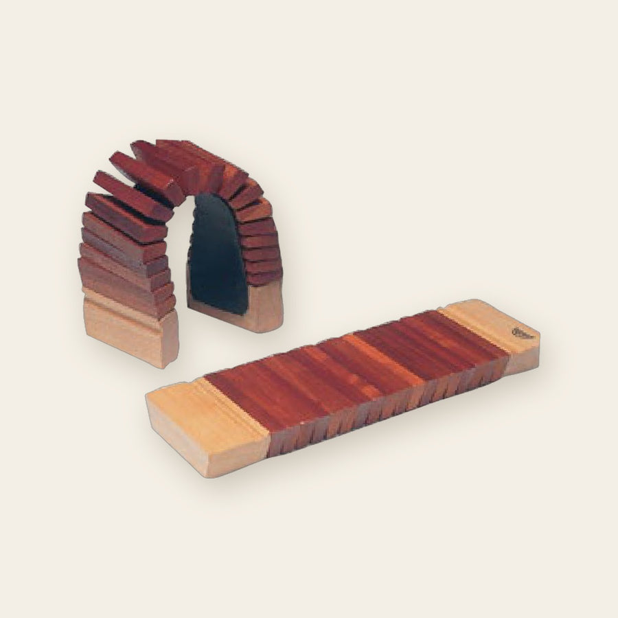 Wooden domino effect