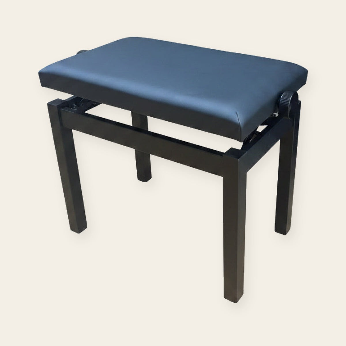 Adjustable piano bench - black faux leather, MPB-012EP - photo 2