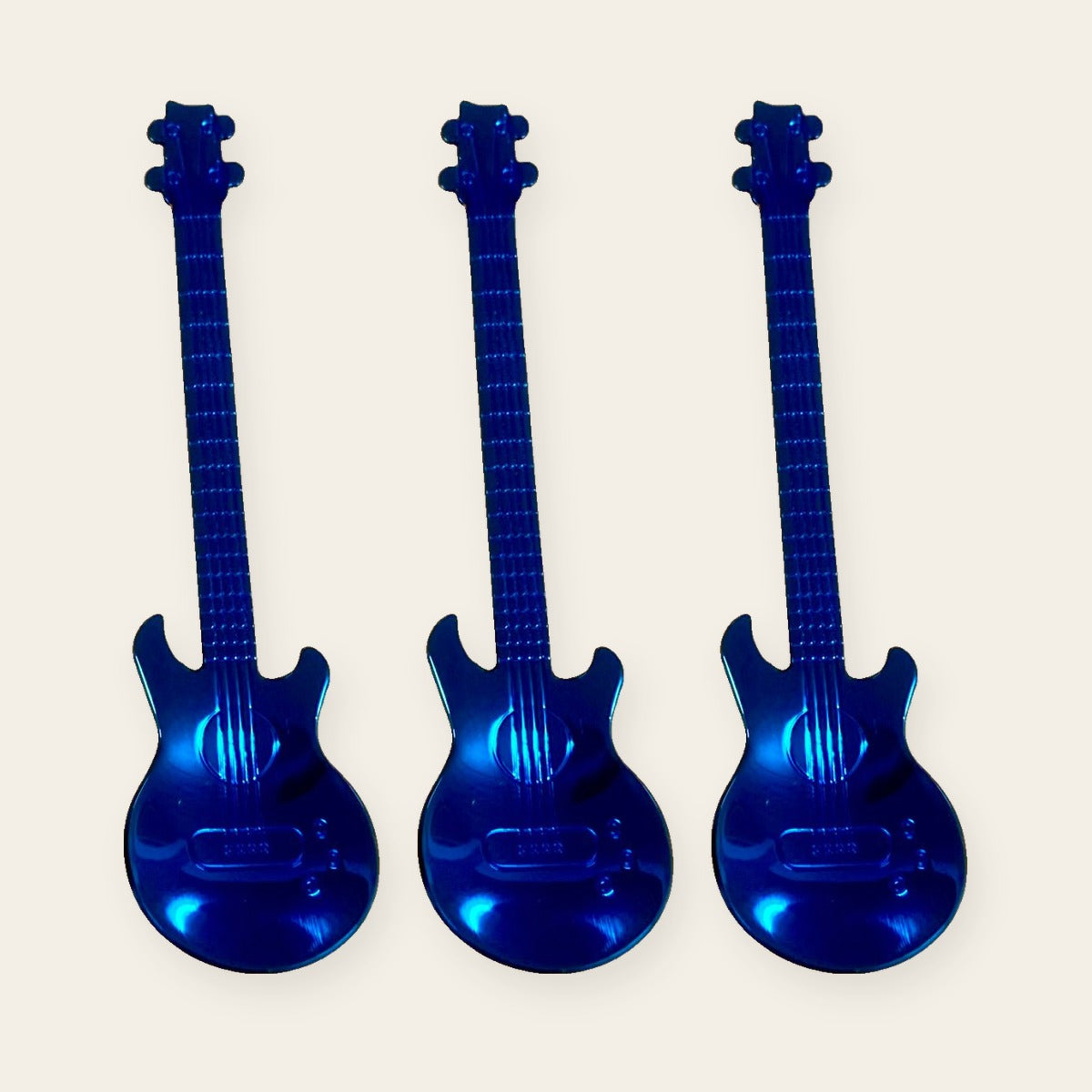 Guitar-shaped metal spoons - photo 8